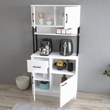 Tanmob MTD0101 Inci 90  cm  Kapaklı Çekmeceli Raflı Mutfak Dolabı Beyaz