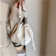 Trendy Chic Fermuar Detaylı Kova Çanta
