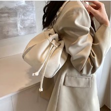 Trendy Chic Fermuar Detaylı Kova Çanta