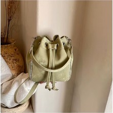 Trendy Chic Fermuar Detaylı Kova Çanta