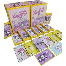 Kuromi Karakter Oyun Kartları Yeni Seri 24 Mini Kutu 144 Adet Kart 48 Adet Sticker