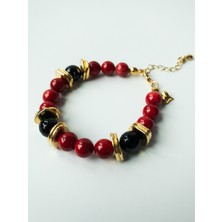 THEIA GemWorks Freya - Mercan & Oniks Bileklik