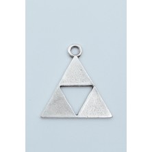 The Legend Of Zelda - Üçgen Gümüş Kaplama Kolye Ucu