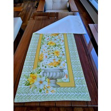 Sarı Çiçek Desenli Runner