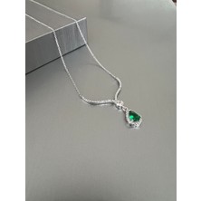 Zeta Jewel Damla Zümrüt Kolye