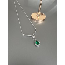 Zeta Jewel Damla Zümrüt Kolye