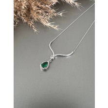 Zeta Jewel Damla Zümrüt Kolye
