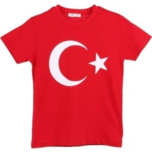 Unisex 23 Nisan 29 Ekim 19 Mayıs Gösteri Kostüm ve Türk Bayraklı Ay Yıldızlı Tişört