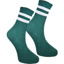 Hanse Socks Yeşil Tenis Desenli Unisex Soket Çorap - Esnek ve Konforlu