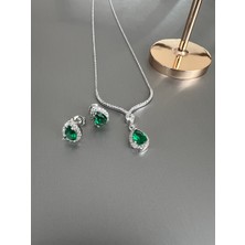 Zeta Jewel Gümüş Zümrüt Set Takım