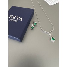 Zeta Jewel Gümüş Zümrüt Set Takım
