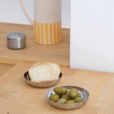 Çelik 11,5 cm Atıştırmalık Sosluk 2'li Mini Tabak