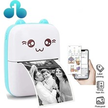 Arell Teknoloji Mini Fotoğraf Yazıcı Kablosuz Etiket Yazıcı Baskı Makinesi Ios Android Uyumlu Termal Printer