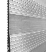 Storburada Beyaz Pliseli Zebra Stor Perde Alüminyum Kasalı AL-480