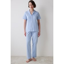 Dreamy Striped Çok Renkli Gömlek Pantolon Pijama Takımı