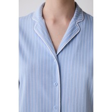 Dreamy Striped Çok Renkli Gömlek Pantolon Pijama Takımı