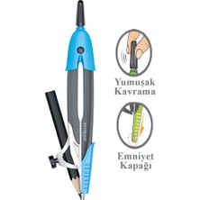 Artlantis Renkli Kalemli Pergel 1 Adet Keyroad Compass Armet Plastik Pergel Matematik Teknik Çizim Pergeli