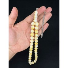 Anemore Collection BEYRUT DAMLA KEHRİBAR BEYAZ HAMUR KÜRE KESİM 12 MM T-672