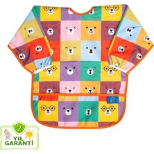 Bunnybuu Uzun Kollu Bebek Mama Önlüğü Renk Solma ve Su Geçirmezlik Garantili