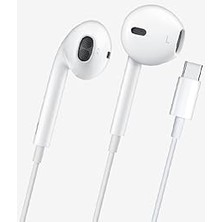 Moddestore Mikrofonlu Type-C Kulak Içi Kablolu Kulaklık, Beyaz Linktech H306