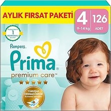 Bebek Bezi Premium Care 4 Numara 126 Adet Aylık Fırsat Pak