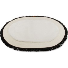 Klappe Design Kaymaz Taban Beyaz Hasır Jüt Banyo Paspası 70 cm  x 90 cm , Antre, Hol, Giriş Halısı