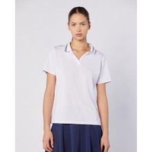 Elegance Polo Wmn Kadın Beyaz Regular Fit Polo Yaka Tişört