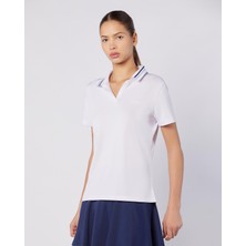 Elegance Polo Wmn Kadın Beyaz Regular Fit Polo Yaka Tişört