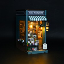 Minyaturia Kendin Yap Minyatür Booknook – LED Işıklı Ahşap Maket Ev | 3D DIY Hobi ve Kitaplık Dekor Seti | Minyatür Maket