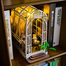 Kendin Yap Minyatür Booknook – Ahşap Kendin Yap Maket Kitaplık Dekoru | LED Işıklı 3D Minyatür Ev Seti | DIY Hobi Kit