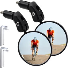 Ledong Shop A Stil B - Yuvarlak Stil Evrensel Bisiklet Aynası Direksiyon Ayna Bisiklet Motosiklet 360 Derece Dönebilen Bisiklet Sürme Bisiklet Ayna Için Ayarlanabilir (Yurt Dışından)
