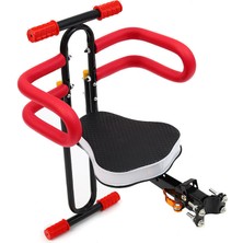 Ledong Shop A Koltuk Kırmızı Tarzı Mtb Bisiklet Çocuk Koltuğu Cruiser Ön Montajlı Katlanabilir Taşınabilir Çocuk Güvenli Sandalye M365 Ninebot Eooter Aksesuarları (Yurt Dışından)