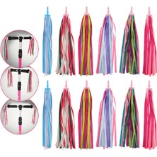 Ledong Shop A Renkli Stil 2 Adet Bisiklet Direksiyon Flama Renkli Püskül Çocuklar Için Hediye Kız Erkek Süsü Bisiklet Dekor Şerit Püskül Kız Çocuklar Için Hediye (Yurt Dışından)