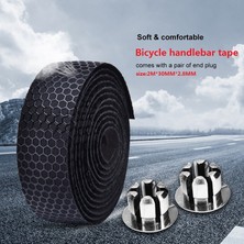 Ledong Shop A Siyah Stil Bal Peteği Desenli Gidon Bandı Yol Bisikleti Gidon Bandı Kaymaz Şok Emici Sünger Gidon Bandı Bisiklet Aksesuarları (Yurt Dışından)