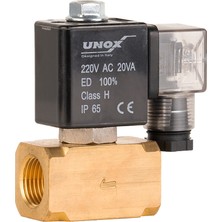 Unox 24 V Dc Takoz Gövde Solenoid Valf Normalde Kapalı 3/8" (0-25 BAR)