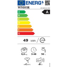 Windsor CM 9WS122 INV A Enerji Sınıfı 9 kg 1000 Devir Inverter Çamaşır Makinesi