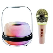 S29 Bluetooth Hoparlör | Kablosuz Mikrofonlu, Renkli Işıklı, Taşınabilir Karaoke Hoparlör