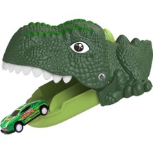 Mom Chooses Baby Favorite JJ910 Basın Fırlatma Dinozor Geri Çekin Araba Dinozor Hayvan Mancınık Fırlatıcı Çocuk Oyuncak-Yeşil (Yurt Dışından)