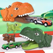 Mom Chooses Baby Favorite JJ910 Basın Fırlatma Dinozor Geri Çekin Araba Dinozor Hayvan Mancınık Fırlatıcı Çocuk Oyuncak-Yeşil (Yurt Dışından)
