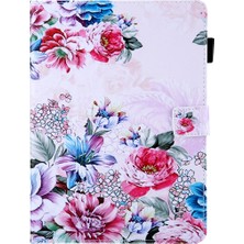 Dgplz Store iPad 10.2 Için 2021/2020/2019 Renkli Çizim Desen Yatay Çevirme Deri Kılıf Tutucu ve Kart Yuvaları ve Fotoğraf Çerçevesi (Yurt Dışından)