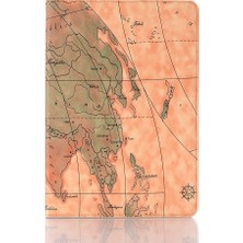 Dgplz Store iPad 10.2 / 10.5 Için Harita Dokusu Yatay Çevirme Deri Kılıf, Tutucu, Kart Yuvaları ve Cüzdan, Rastgele Doku Çeşitliliği (Yurt Dışından)