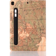 Dgplz Store iPad 10.2 / 10.5 Için Harita Dokusu Yatay Çevirme Deri Kılıf, Tutucu, Kart Yuvaları ve Cüzdan, Rastgele Doku Çeşitliliği (Yurt Dışından)