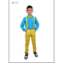 23 Nisan Erkek Çocuk Gösteri Kıyafeti Gömlek Pantolon Papyon Takım 0-24