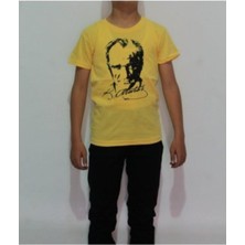 23 Nisan Unisex Çocuk Kısa Kol Atatürk Baskılı T-Shırt Pantolon 0-24