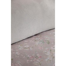 Cıft Kısılık Elegance Baskılı Saten Nevresım Takımı Franny Beıge  - Nevresım