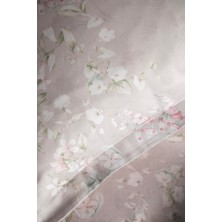 Cıft Kısılık Elegance Baskılı Saten Nevresım Takımı Franny Beıge  - Nevresım
