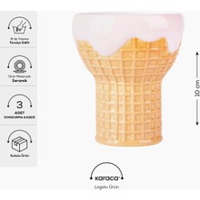 Karaca Waffle 3'lü Dondurma Kasesi 340 ml