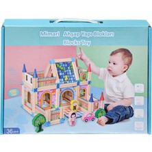 KZL-2102102 Ahşap Mimari Yapı Blokları 128 Parça