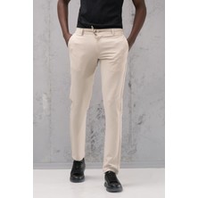 Beli Lastikli ve Iplikli Armürlü Slimfit Pamuklu Likralı Jogger Pantolon