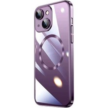 ZORE Apple iPhone 14 Plus Uyumlu Wireless Şarj Özellikli Sert Pc Zore Riksos Magsafe Kapak-Derin MOR-8680436635